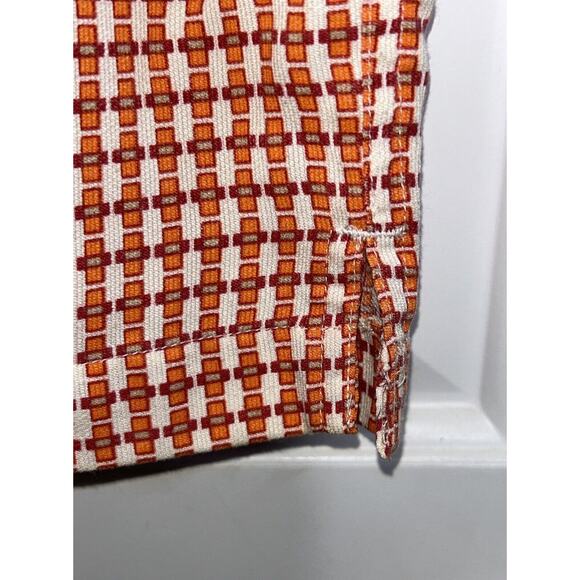 Vintage Metro One Checkered Orange Retro Shirt Size Large - Picture 7 of 11